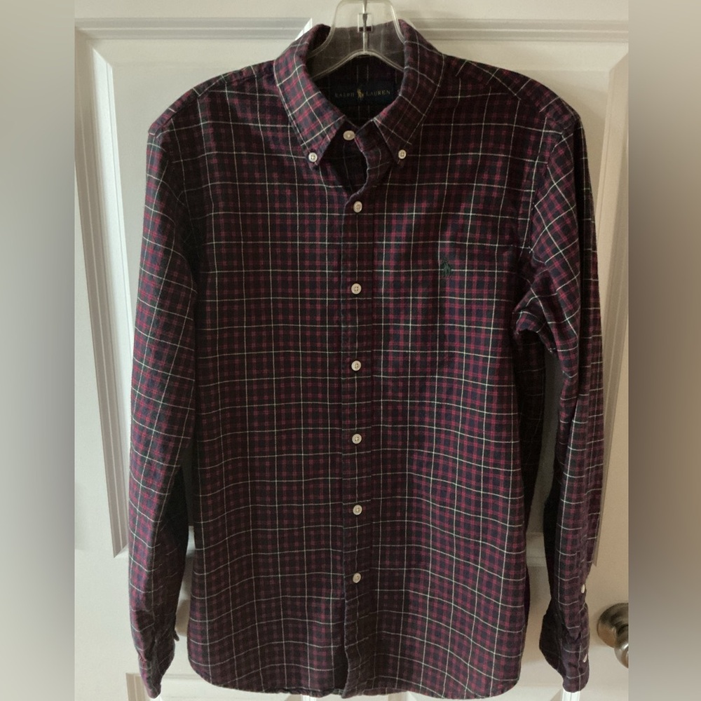 Ralph Lauren Polo Plaid Button Down Oxford Long Sleeve Men’s ~ Size Small